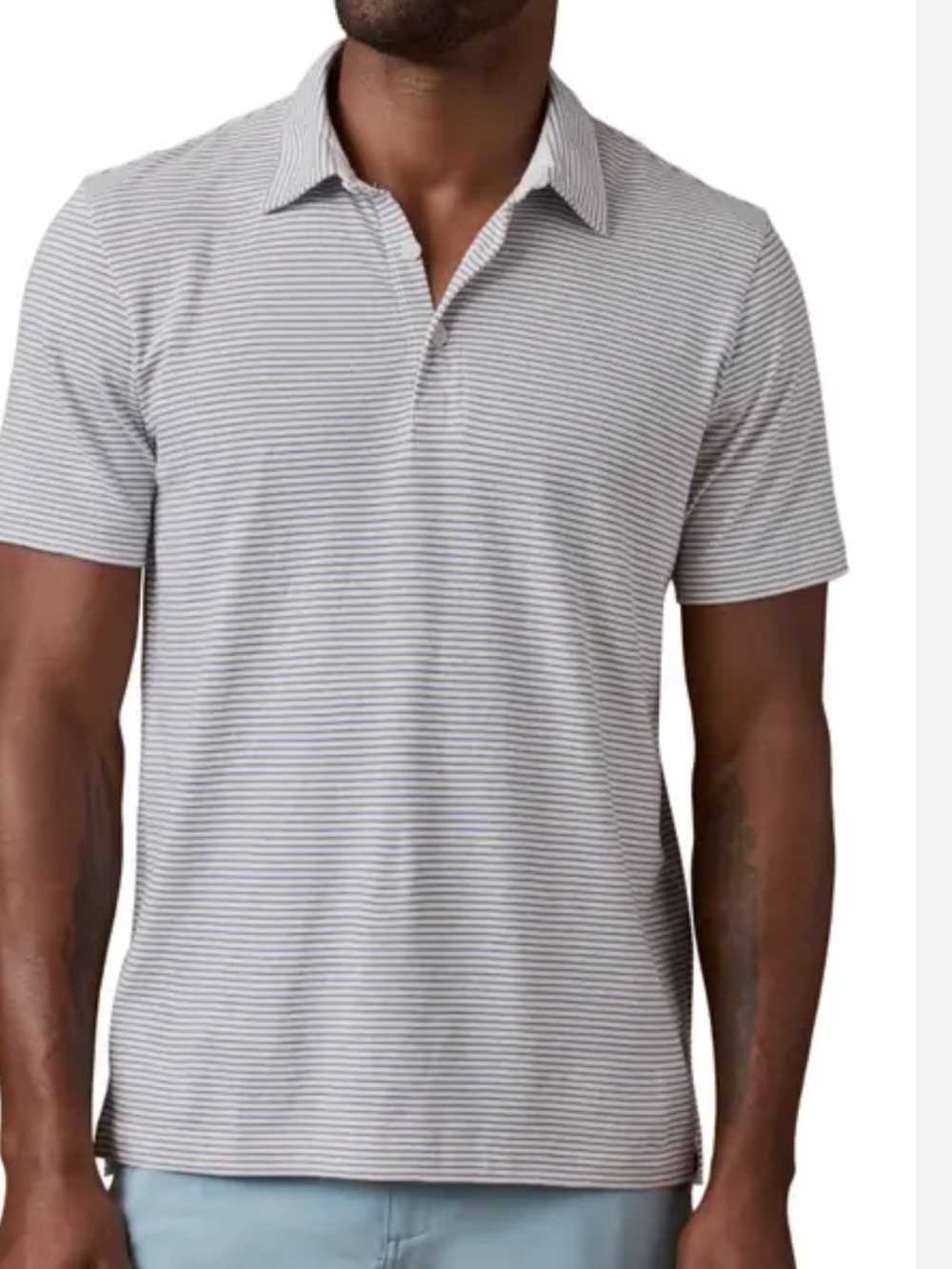 Faherty Men's Short Sleeve Stripe Polo Shirt -